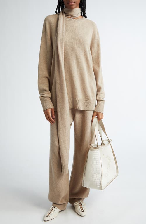 Shop Stella Mccartney Cashmere Blend Sweater Knit Joggers In Beige