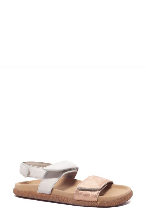 CLOUD Lana Ankle Strap Sandal in Napa Pearl/Saten Dharm