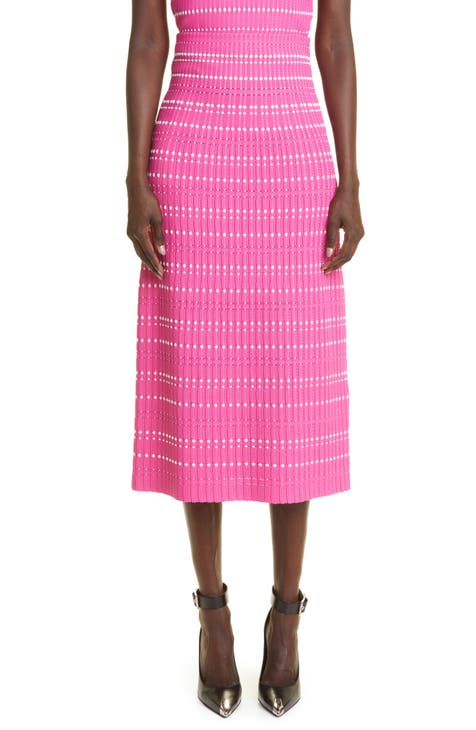 Ladies pink hotsell midi skirt