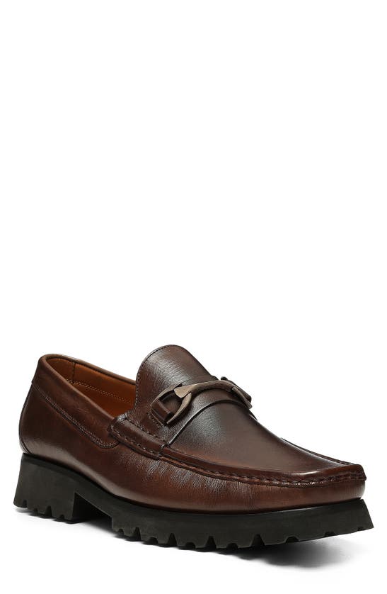 Donald Pliner Lug Sole Bit Loafer In Cappuccino