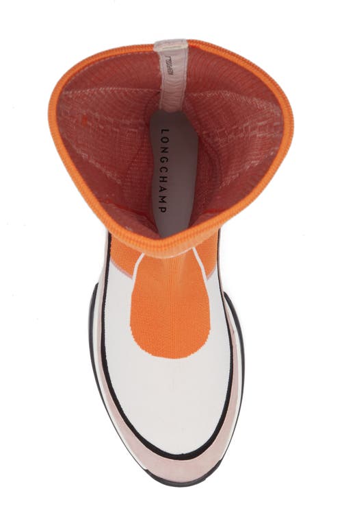 Longchamp Tall Shaft Tennis Boot In Orange