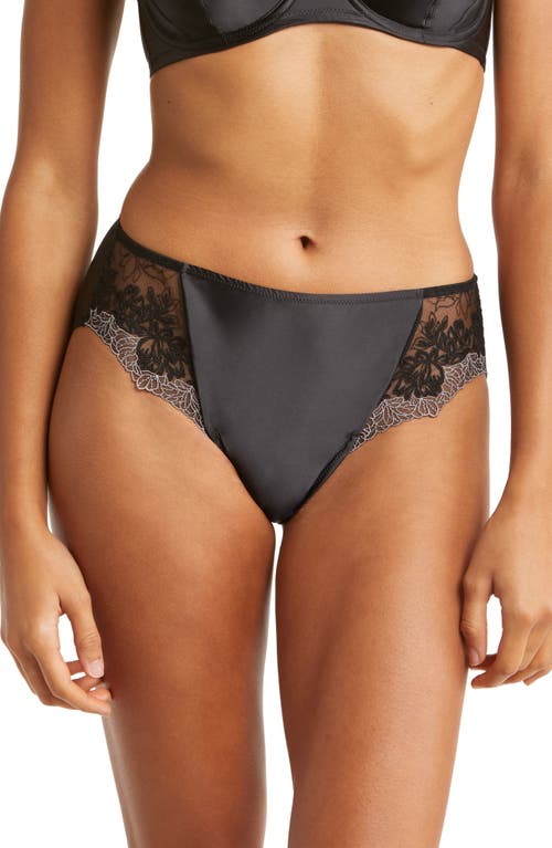 Wacoal Side Note High Leg Panties in Black at Nordstrom, Size Small