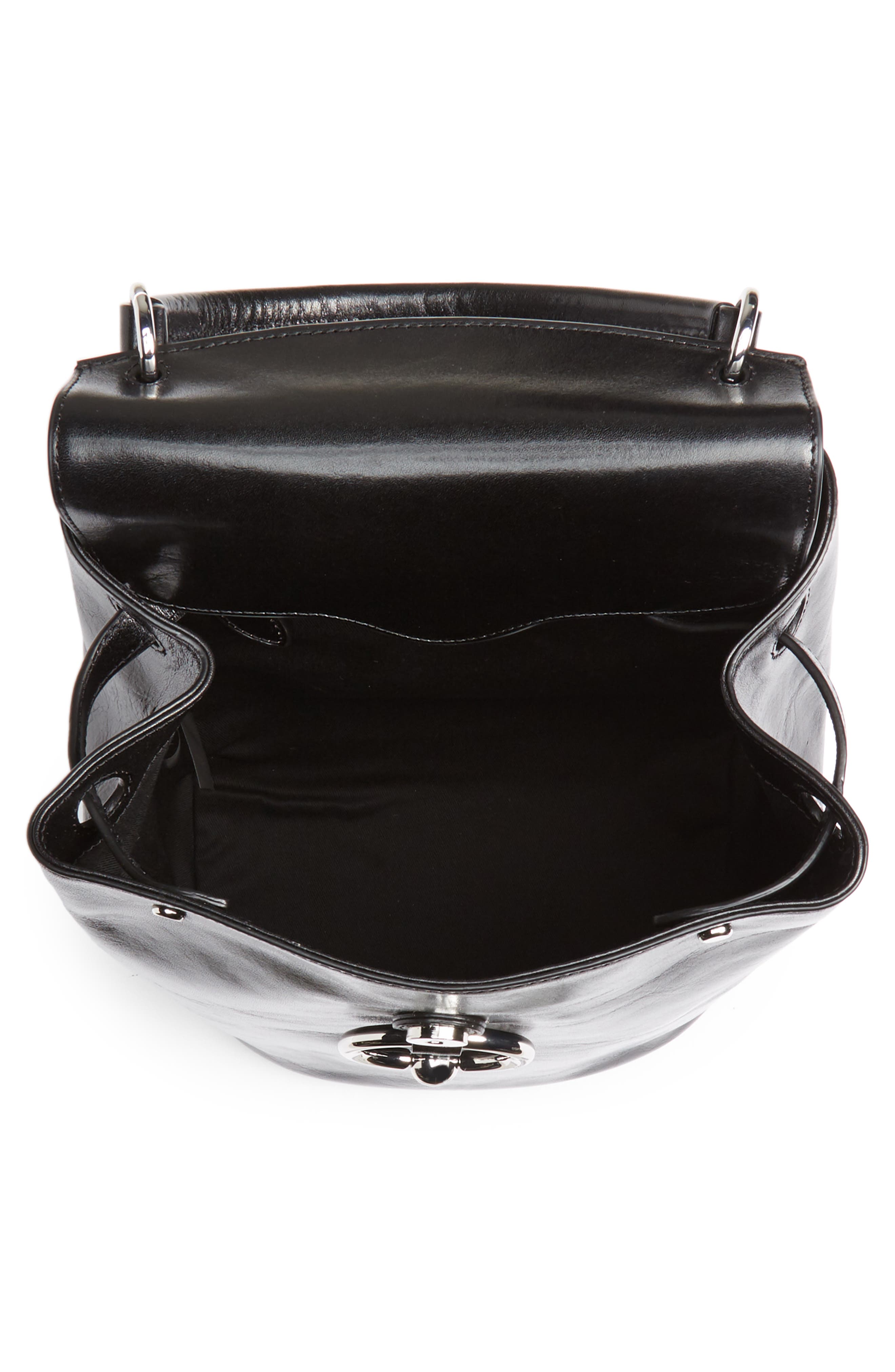 REBECCA MINKOFF,
                            Small Kate Leather Backpack,
                            Alternate thumbnail 5, color,
                            001