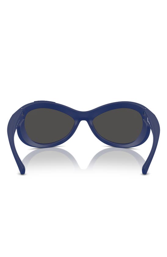 Shop Burberry 66mm Oversize Irregular Sunglasses In Blue