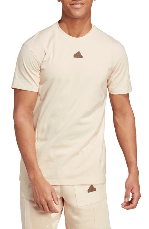 Cotton Logo T-Shirt in Sand Strata