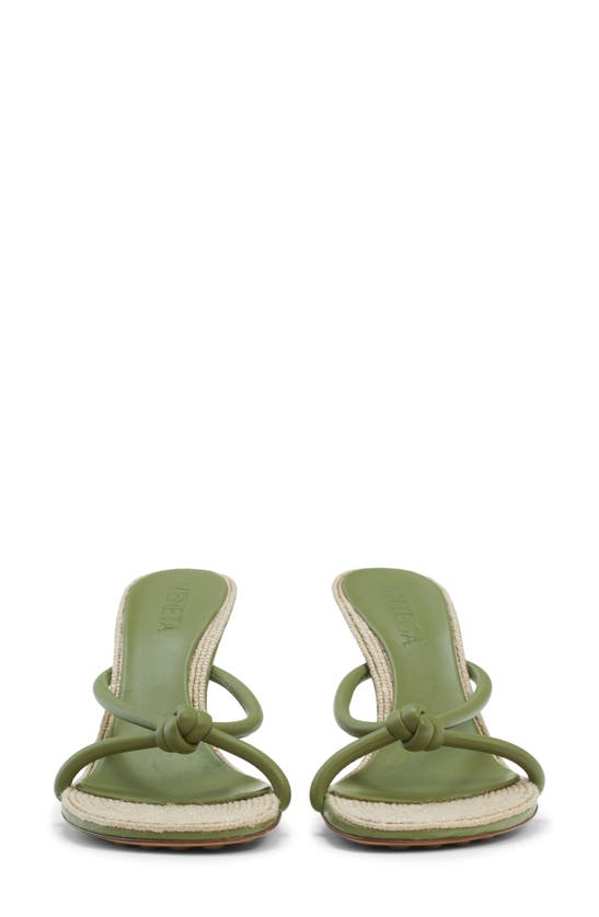 Shop Bottega Veneta Blink Slide Sandal In Tea Leaf-cane Sugar