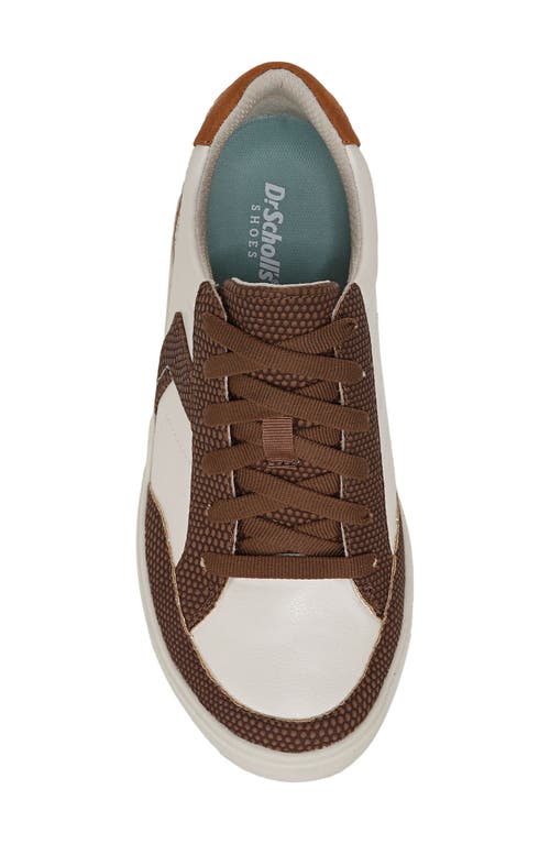Shop Dr. Scholl's Madison Lace Platform Sneaker In White/brown