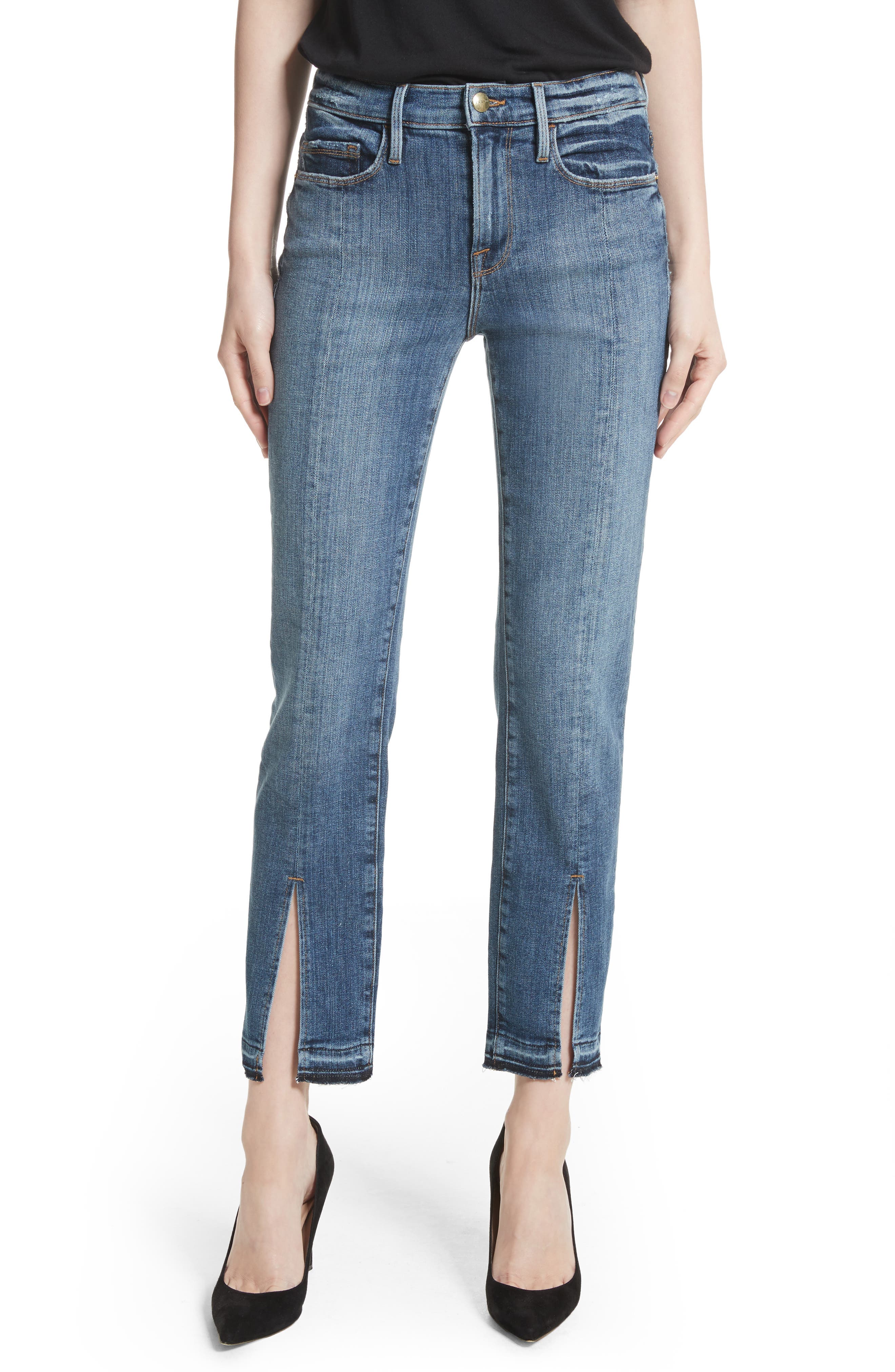 frame split hem jeans