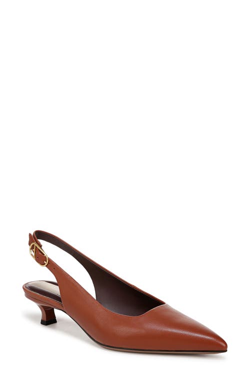 Franco Sarto Marlow Slingback Kitten Heel Pump in Brown 