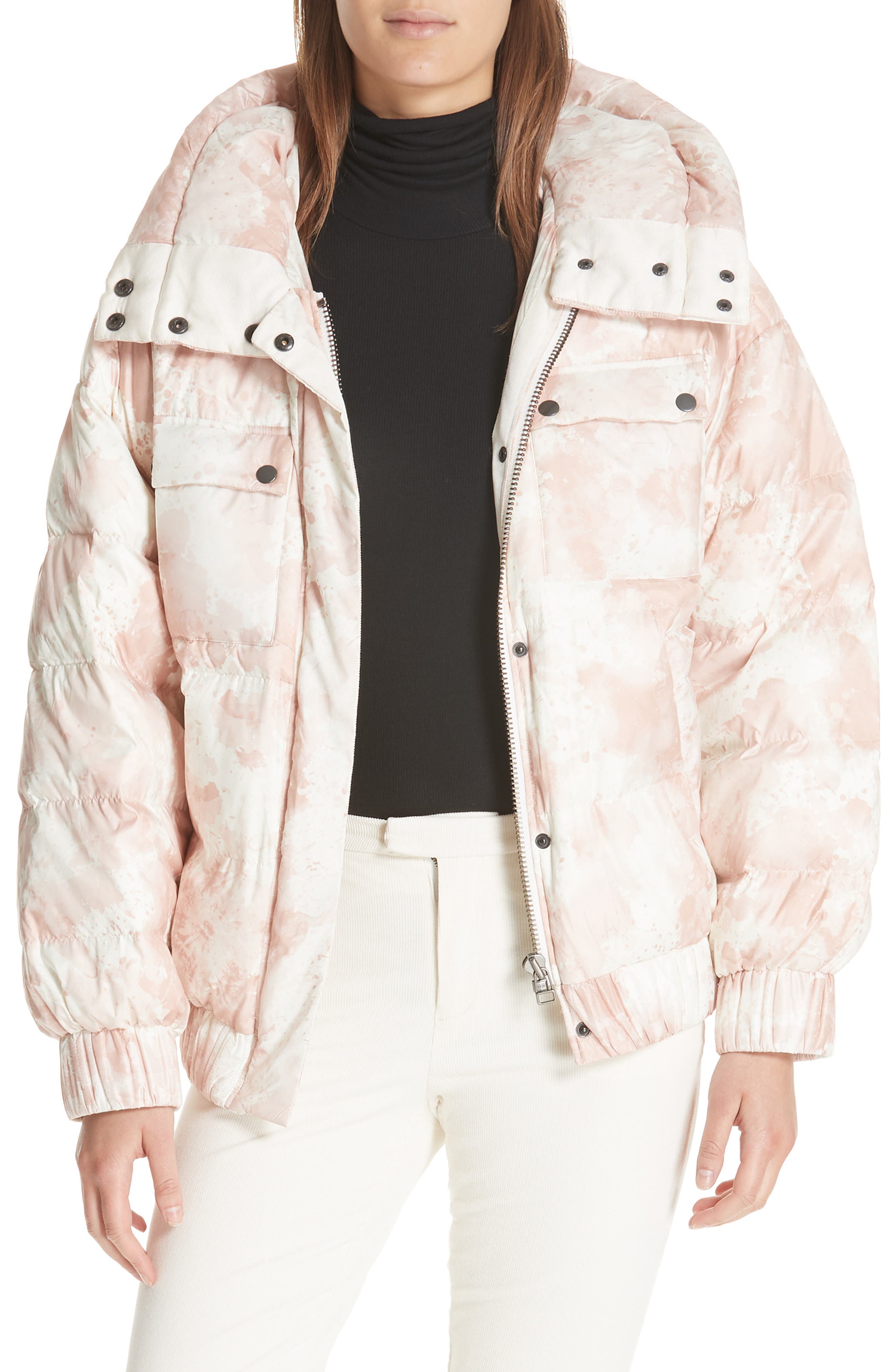 wren tie dye puffer coat