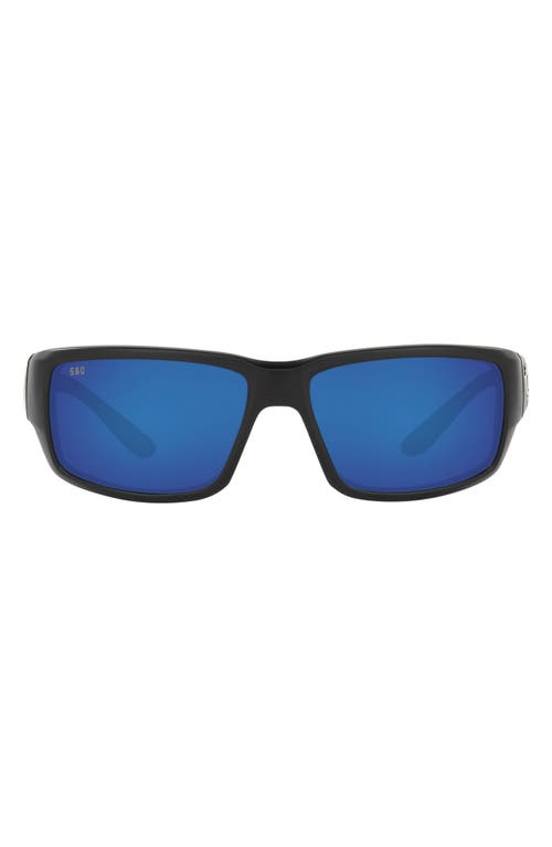Costa Del Mar 59mm Wraparound Sunglasses in Black Blue at Nordstrom