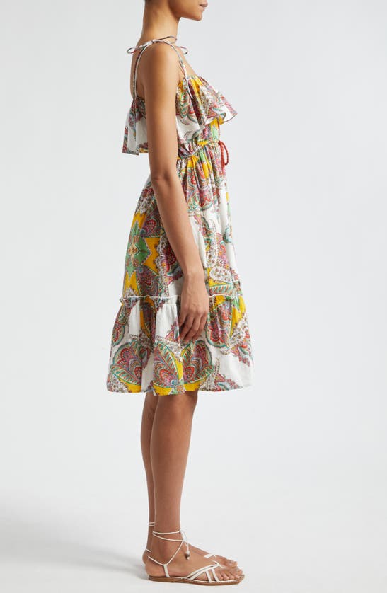 Shop Mille Tippy Ruffle Cotton Sundress In Kaleidoscope