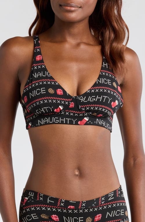 MeUndies FeelFree Longline Bralette in Naughty Or Nice 