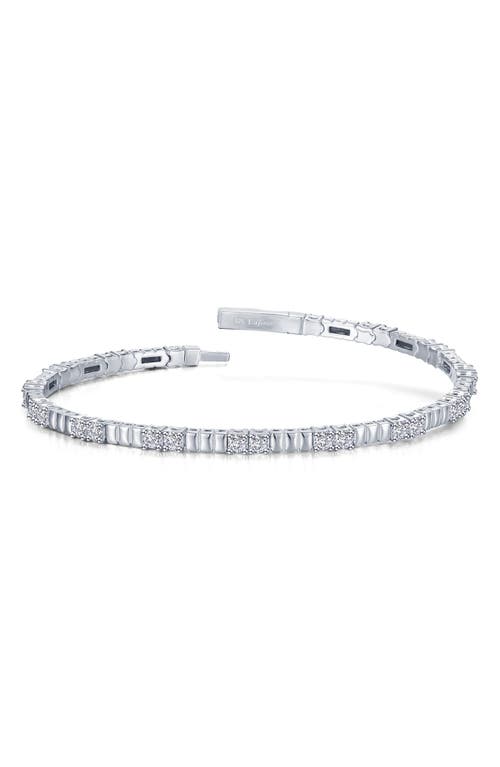 Lafonn Flexible Simulated Diamond Station Bracelet In Silver