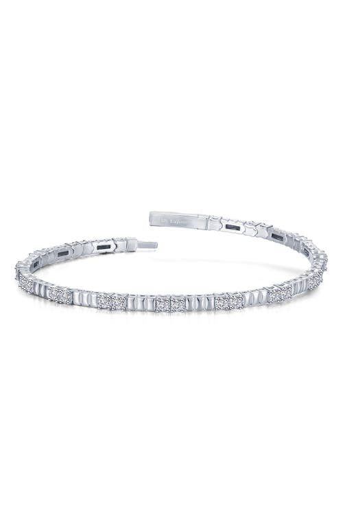 Lafonn Flexible Simulated Diamond Station Bracelet in Silver 