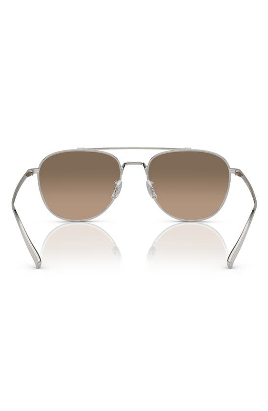 Shop Oliver Peoples 55mm Rivetti Polarized Pilot Sunglasses In Silver