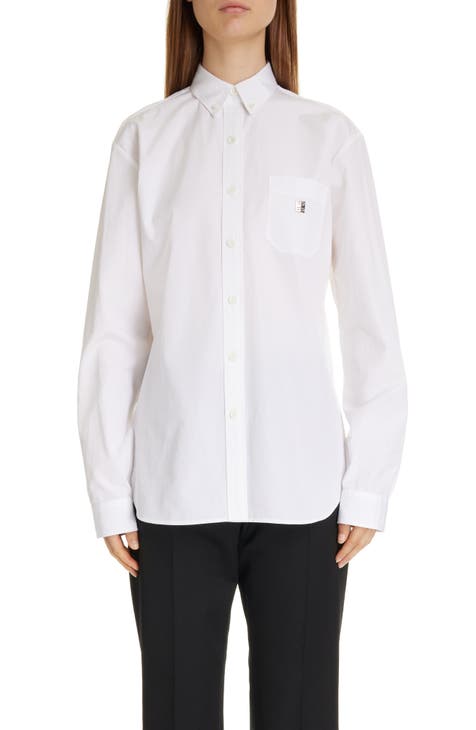 MYKONOS EYELET WHITE BUTTON DOWN SHIRT