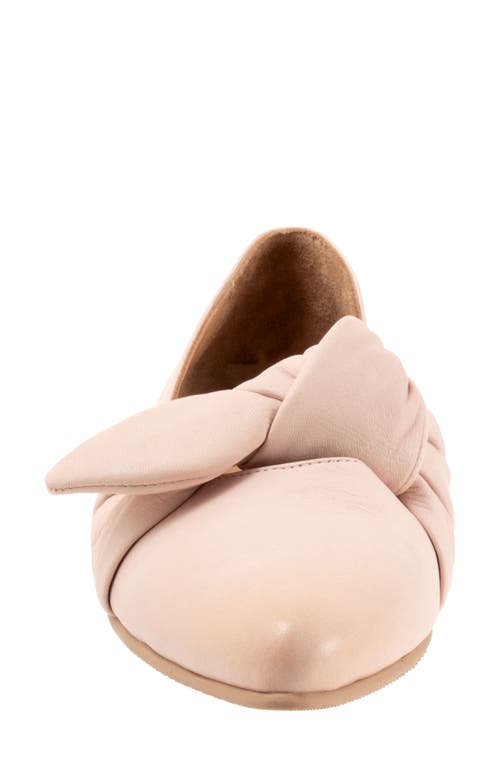 Shop Bueno Ivory Half D'orsay Pointed Toe Flat In Pale Pink