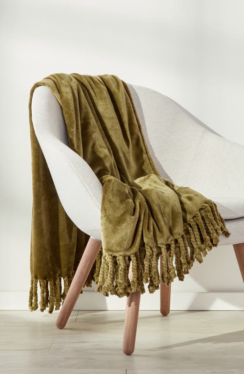 Shop Nordstrom Bliss Throw Blanket In Olive Sphagnum