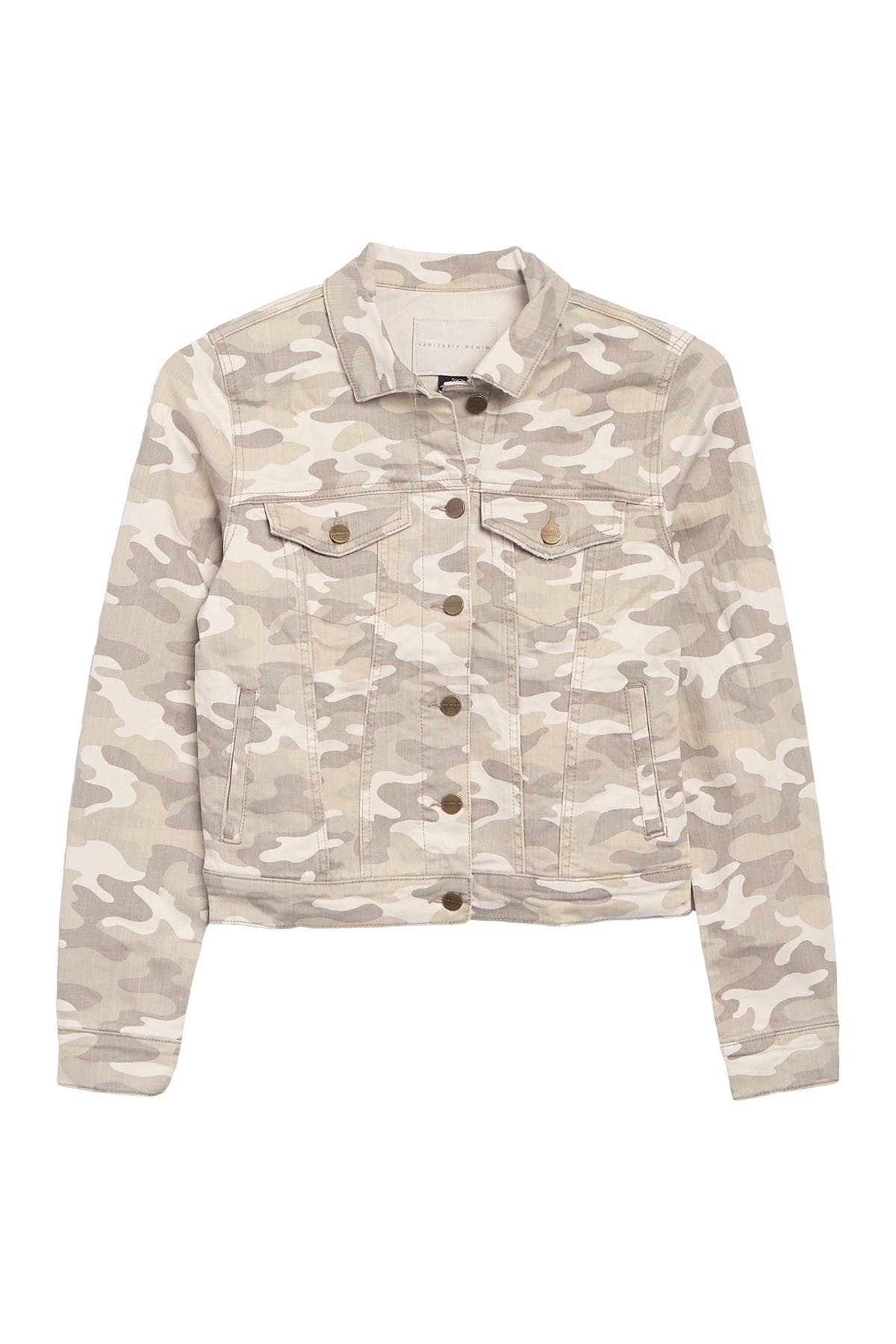 camo print denim jacket