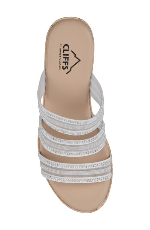 Shop Cliffs By White Mountain Bianna Espadrille Platform Sandal In Silver/met/mesh