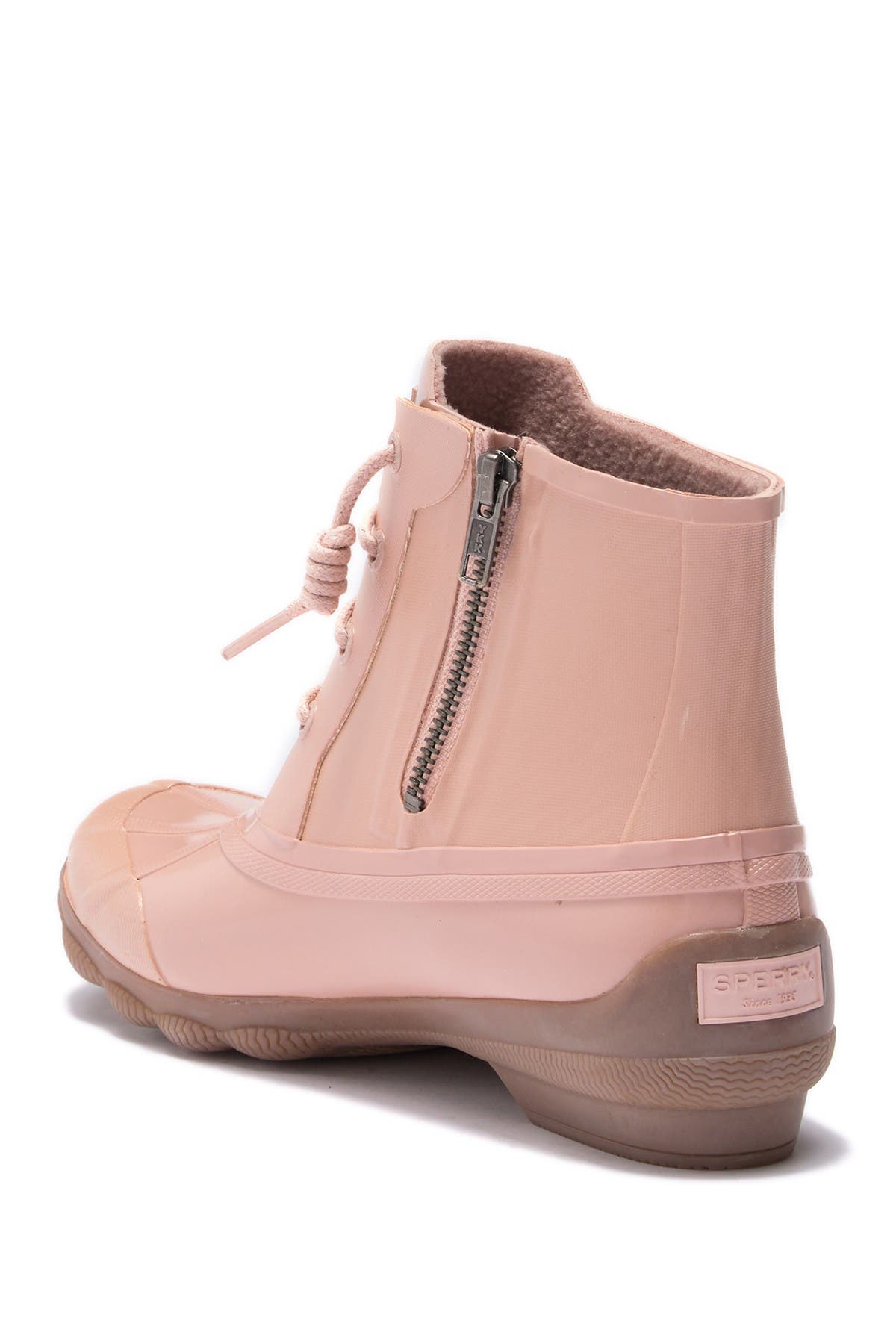 rose gold sperry duck boots