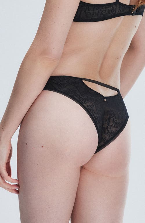 Shop Savage X Fenty Signature Script Cheeky Briefs In Black Caviar