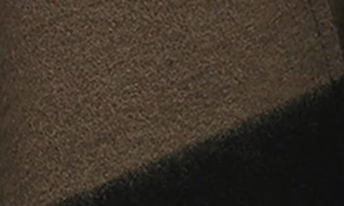 Allsaints Logo Border Wool Ruana In Green/black