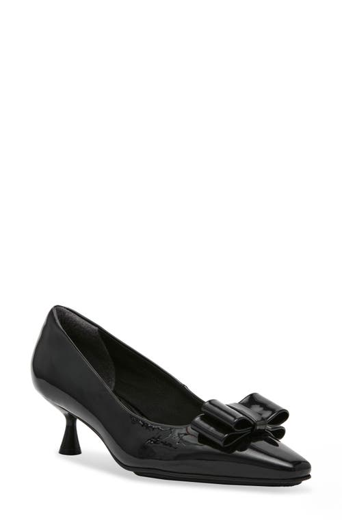 Shop Anne Klein Theresa Bow Pump In Black Patent