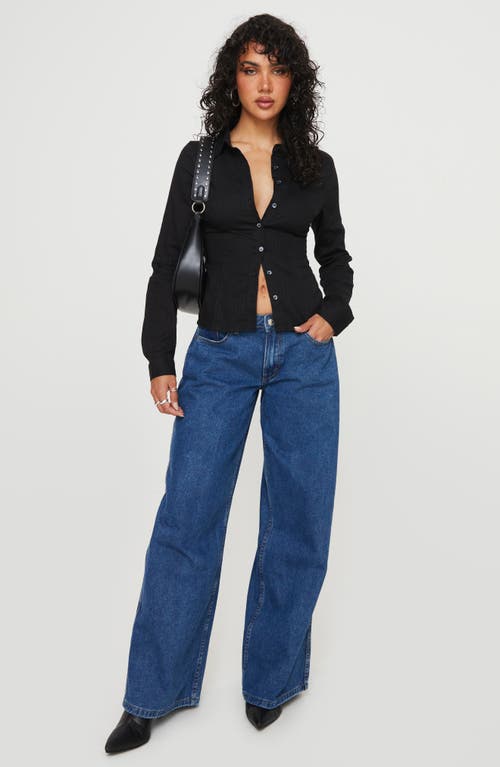 Princess Polly Fogler Shirt In Black