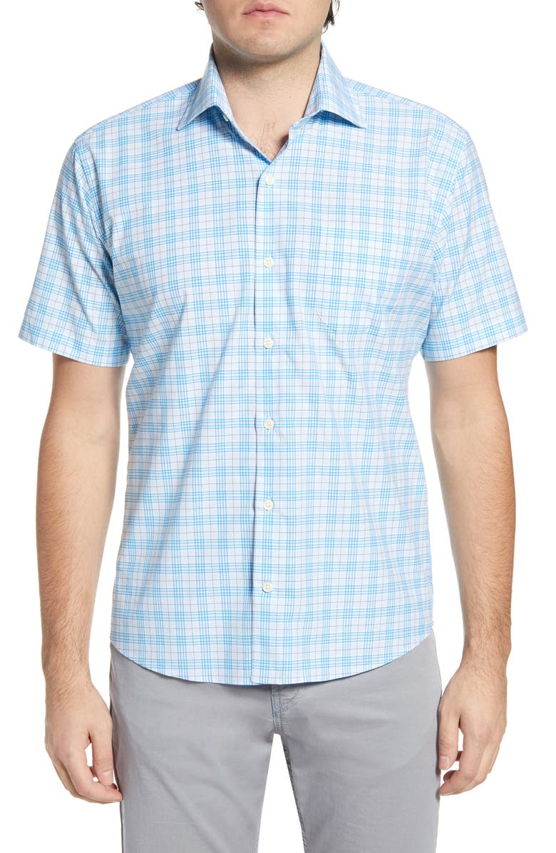 Peter Millar Quint Glen Plaid Short Sleeve Button-Up Shirt | Nordstrom