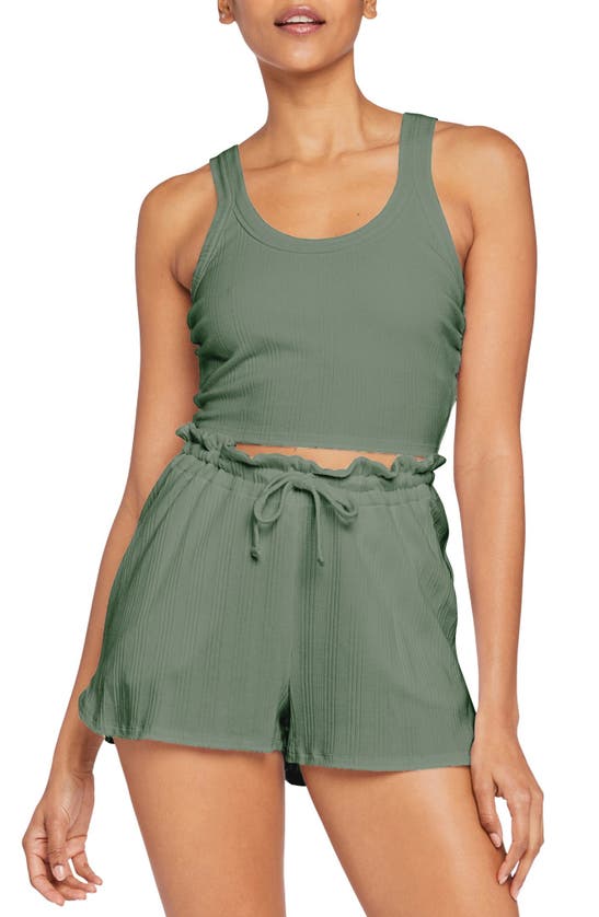 Vitamin A Thalia Organic Rib Crop Top In Agave Organic Rib