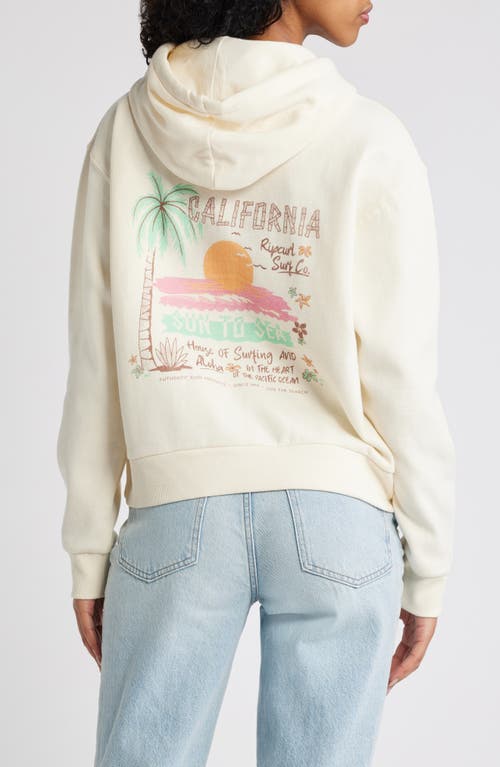 Shop Rip Curl Sun To Sea Graphic Hoodie In California Bone