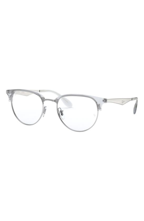 Shop Ray Ban Phantos 51mm Optical Glasses In Silver