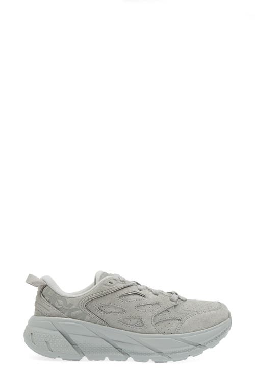 Shop Hoka Gender Inclusive Clifton L Suede Sneaker In Limestone/limestone