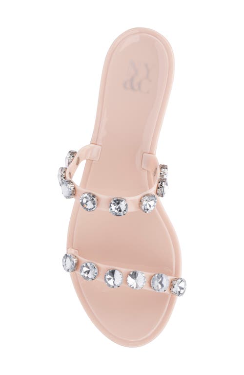 New York And Company Chava Rhinestone Jelly Sandal In Pink