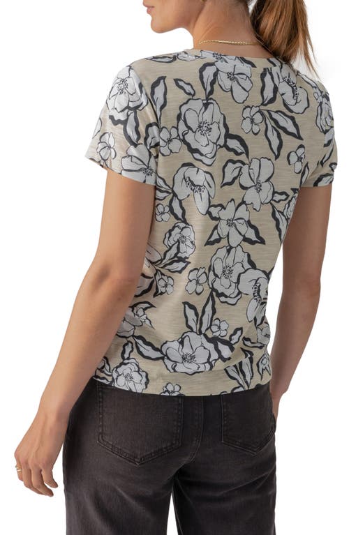 Sanctuary The Perfect Geo Print Cotton Blend Knit Top In Neutral Floral