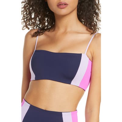 L Space Rebel Bandeau Bikini Top, Blue
