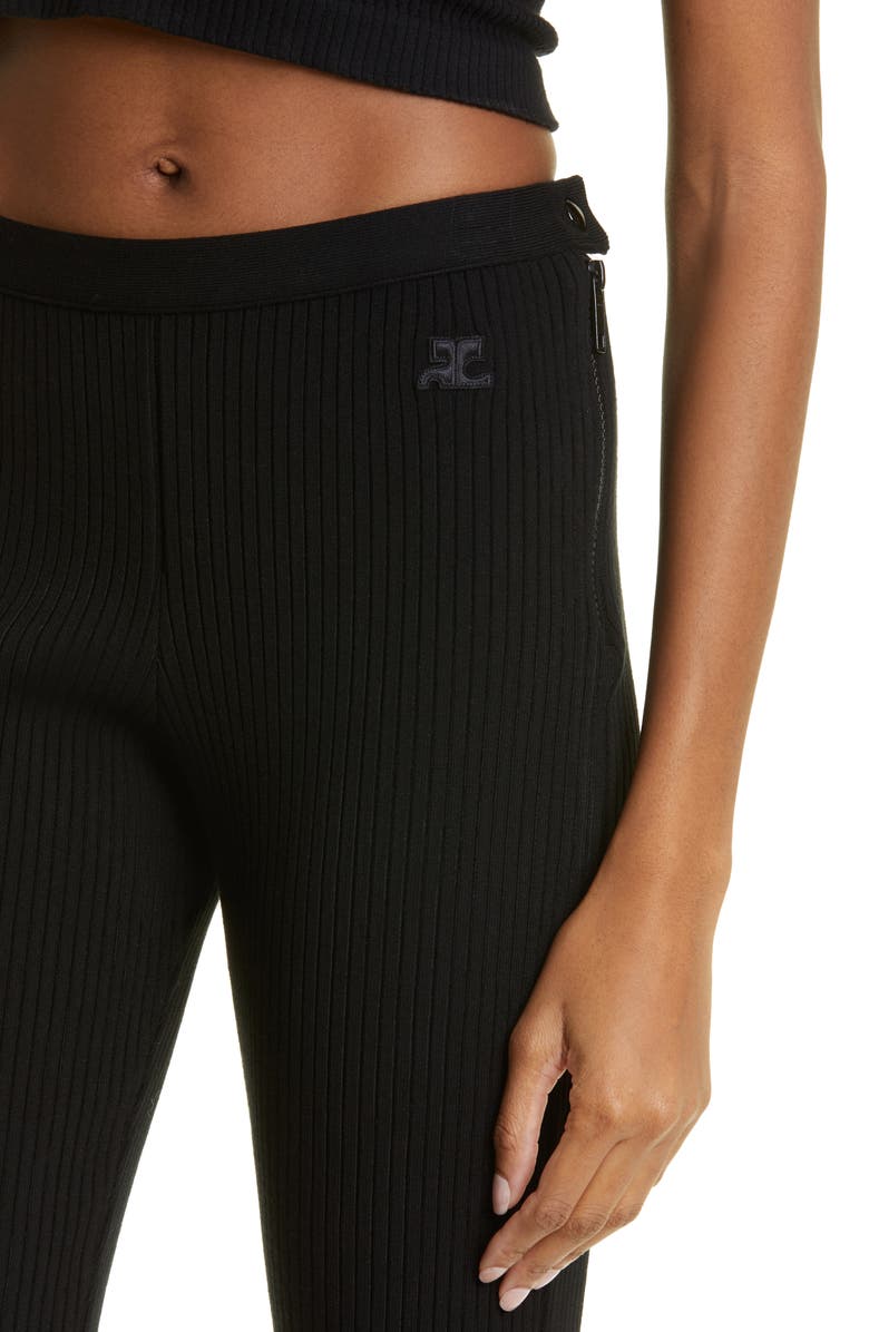 Courrèges Rib Knit Flare Pants Nordstrom 6722