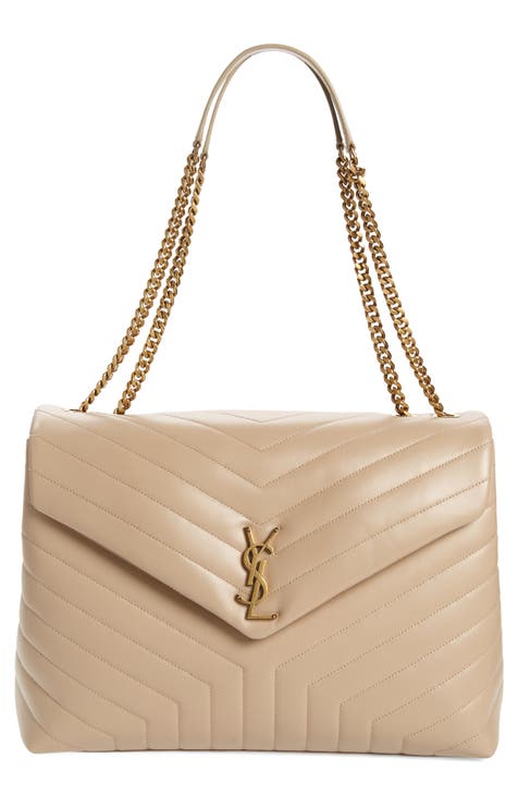 Cloth handbag Yves Saint Laurent Beige in Cloth - 16881371