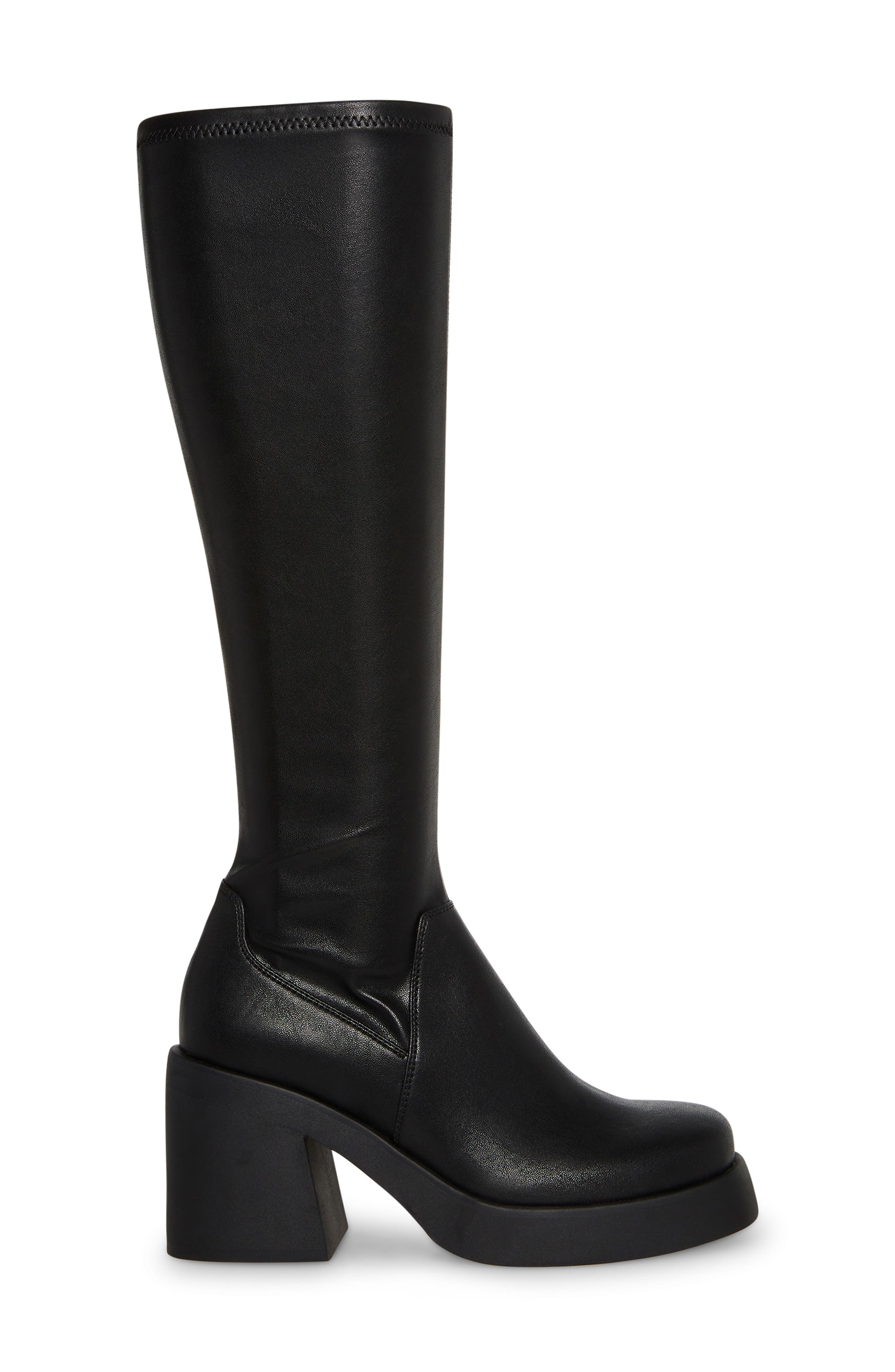 Steve Madden Baily Knee High Platform Boot in Black Smart Closet