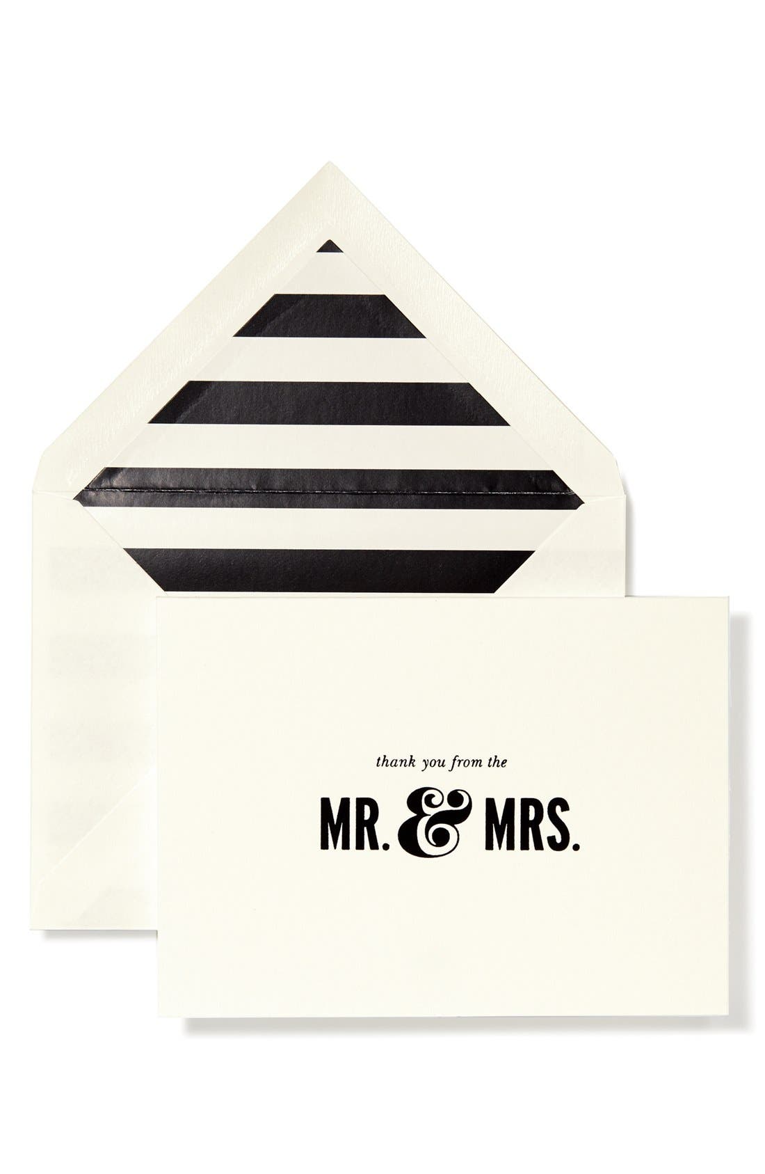 kate spade new york 'mr. & mrs.' thank you note cards (set of 10