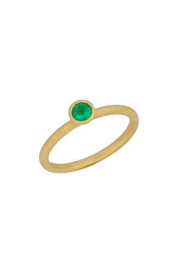 Bony Levy El Mar 18k Gold Emerald Stackable Ring (nordstrom Exclusive) In 18k Yellow Gold