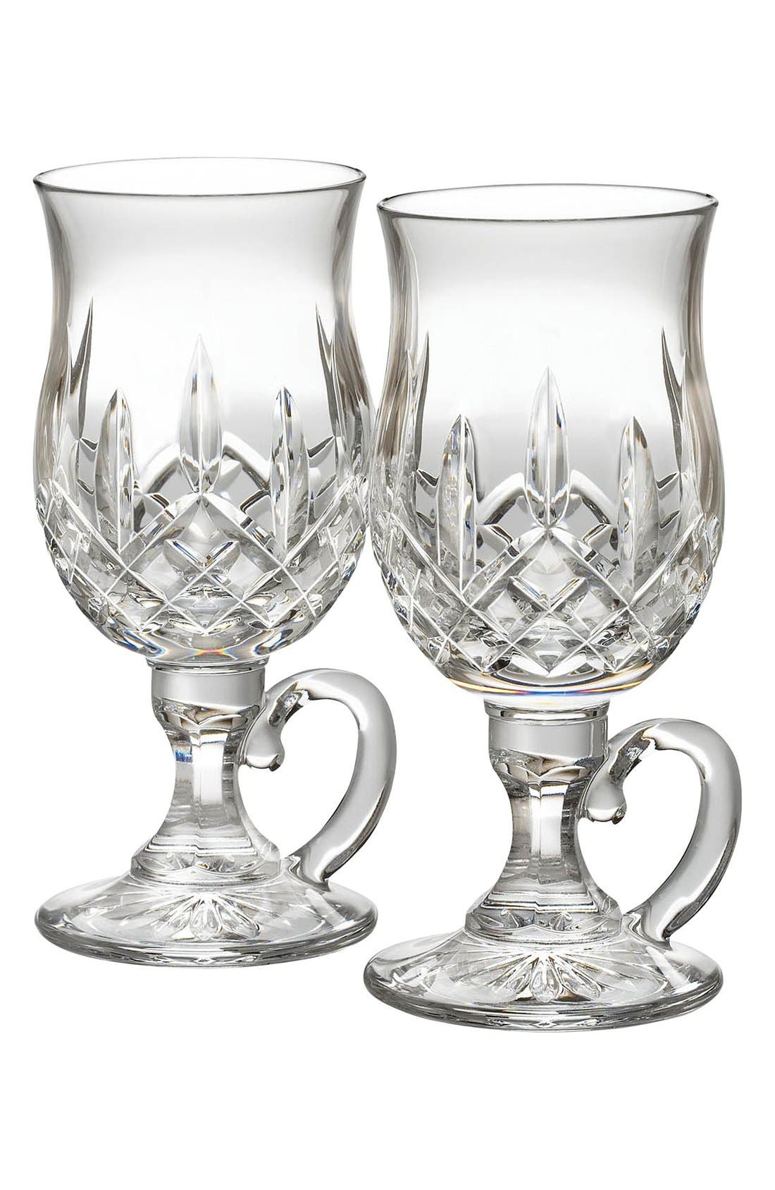 Waterford 'Lismore' Lead Crystal Irish Coffee Glass Mugs (Set of 2