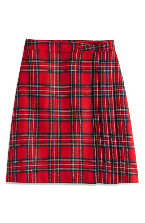 Boden Helen Buckle Skirt in Red Check 