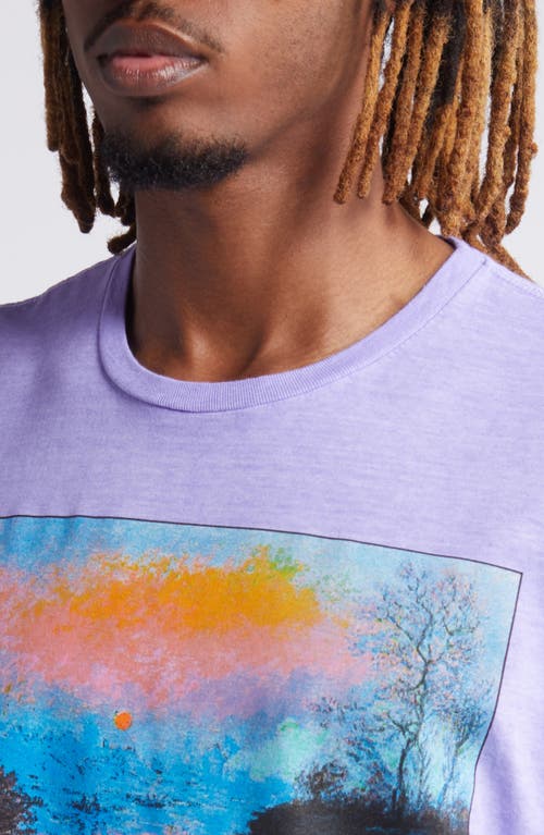 Shop Philcos X Claude Monet Soleil Cotton Graphic T-shirt In Violet Pigment