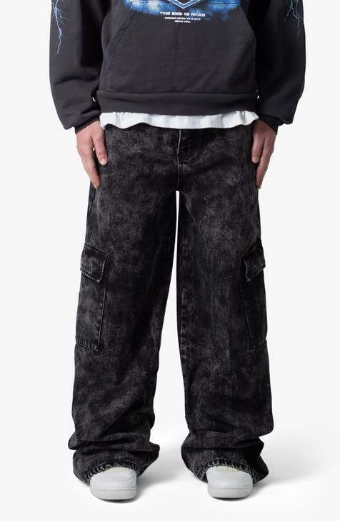 Void Baggy Cargo Jeans (Washed Black)