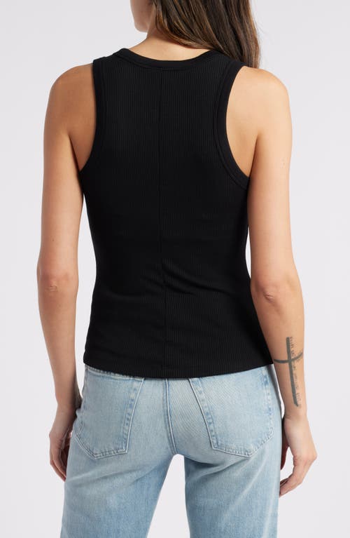 Shop & Other Stories Ribbed Tank Top In Black Dark