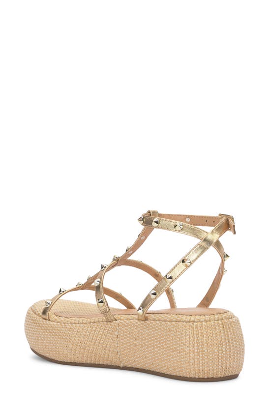 Jessica Simpson Gold Strap Wedge