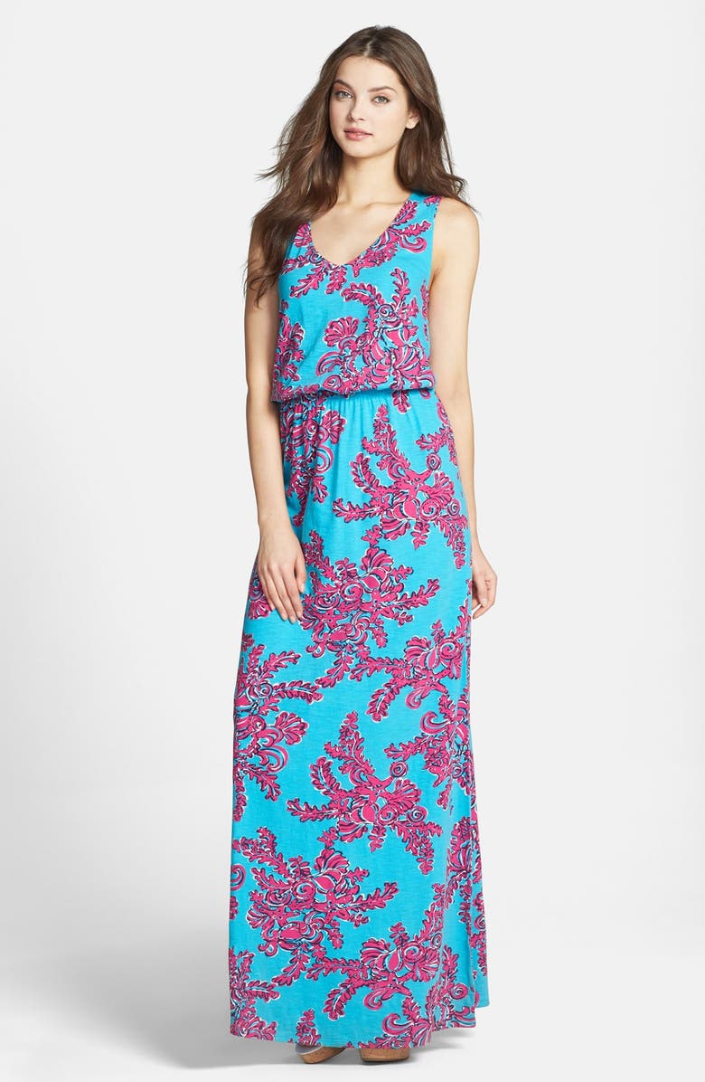 Lilly Pulitzer® Print Blouson Cotton Maxi Dress | Nordstrom